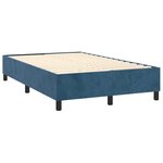 vidaXL Sommier à lattes de lit matelas et LED Bleu foncé 120x200 cm