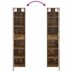 vidaXL Cabinet de Salle de Bain Mural Chêne fumé 33 x 34 5 x 160 cm