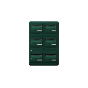 Bloc de boites aux lettres collectives extérieures · B6 - Vert mousse