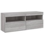 vidaXL Unités murales TV avec LED 5 Pièces gris sonoma bois d'ingénierie