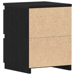 Tables de chevet vidaXL avec tiroirs 2 Pièces Chêne noir 30x30x40 cm
