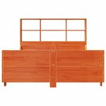 vidaXL Lit bibliothèque sans matelas cire marron 120x200cm bois massif