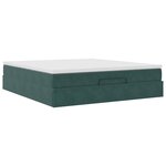 VidaXL Cadre de lit ottoman avec matelas vert foncé 180x200 cm velours