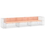 vidaXL Banc jardin design gabion 347x71x65 5 cm bois massif de douglas