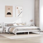vidaXL Cadre de lit sans matelas blanc 180x200 cm bois massif de pin