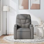 vidaXL Fauteuil de massage inclinable Gris foncé Tissu