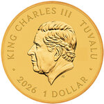 Monnaie HAWKINGS Stranger Things Cupronickel 1$ Tuvalu 2026 (PRÉCOMMANDE)