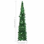 vidaXL Sapin de Noël artificiel escamotable vert 120 cm PET