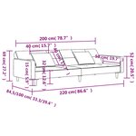 vidaXL Canapé-lit à 2 places avec deux oreillers Vert foncé Velours