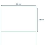 rillprint Étiquettes autocollantes 210x148 mm 500 feuilles Blanc