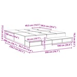 vidaXL Cadre de lit de rangement Chêne artisan 200x200 cm