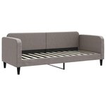 vidaXL Lit de jour avec gigogne et tiroirs sans matelas taupe 80x200cm