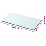 vidaXL Panneaux d'étagère 2 Pièces Verre Transparent 30 x 12 cm