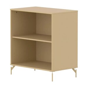 Flexa SAGA etagere basse avec tablette reglable Beige sable Oat Pieds metalliques Oat