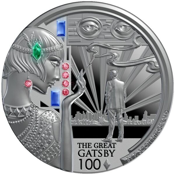 Pièce de monnaie en Argent 5 Dollars g 62.2 (2 oz) Millésime 2025 GREAT GATSBY