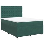 vidaXL Sommier à lattes de lit et matelas Vert foncé 140x200cm Velours