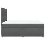 vidaXL Sommier à lattes de lit avec matelas Gris foncé 140x200cm Tissu
