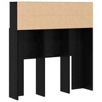 vidaXL Cabinet de Tête de Lit avec étagère Chêne noir Bois Composite