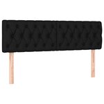 vidaXL Sommier à lattes de lit avec matelas Noir 160x200 cm Tissu