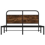 vidaXL Cadre de lit sans matelas 140x190 cm chêne fumé bois ingénierie