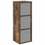 vidaXL Buffet avec tiroir Chêne fumé 30 5 x 27 x 84 5 cm