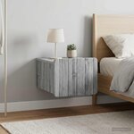 vidaXL Cabinet de chevet mural 2 Pièces Sonoma gris 33 x 34 5 x 24 cm