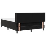 Lit à ressort vidaXL avec matelas Noir 140x190 cm Velours
