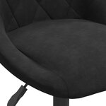 vidaXL Chaises pivotantes à manger lot de 6 noir velours