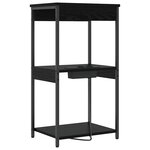 vidaXL Table de nuit avec station de chargement Chêne noir