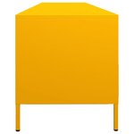 vidaXL Meuble TV jaune moutarde 202x39x43 5 cm acier laminé à froid