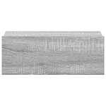 vidaXL Table de chevet flottante Sonoma gris 40x30x15 cm