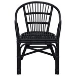 vidaXL Chaise empilable Noir 58 x 60 x 81 cm Rotin