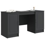 vidaXL Bureau avec étagère Noir 142 5 x 50 x 75 cm Bois d'ingénierie