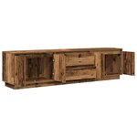 vidaXL Meuble TV avec éclairage LED vieux bois 193 5x41x50 cm