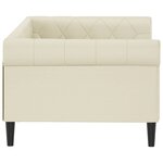 vidaXL Lit de jour sans matelas crème 80x200 cm similicuir
