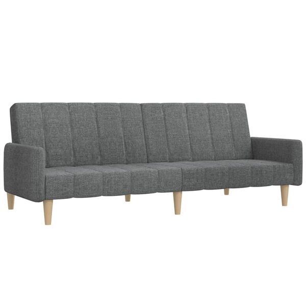 vidaXL Canapé-lit à 2 places gris clair tissu