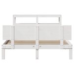 vidaXL Cadre de lit avec tête de lit blanc 140x200 cm bois pin massif