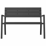 vidaXL Banc de jardin Anthracite 118 x 54 x 77cm Acier
