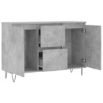 vidaXL Buffet gris béton 101 5x35x70 cm bois d'ingénierie