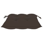 vidaXL Chaises de jardin et coussins taupe lot de 2 Bois teck massif