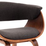 vidaXL Chaises à manger lot de 6 gris bois courbé et tissu