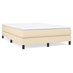 vidaXL Cadre de lit Crème 140 x 200 cm Tissu
