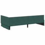 vidaXL Cadre de lit d'angle Vert foncé 80 cm x 200 cm tissu