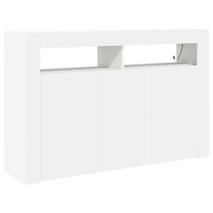 vidaXL Buffet Blanc 116 x 30 x 75 cm Bois d'ingénierie