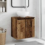 vidaXL Vanité de lavabo mural Bois ancien 49 5 x 35 x 63 cm
