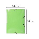 Chemise 3 rabats élastiques Max Capacité IDERAMA Carte pelliculée 425g Anis EXACOMPTA