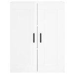 vidaXL Armoires murales 2 Pièces blanc brillant bois d'ingénierie