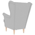 vidaXL Fauteuil gris nuage 74x84x100 cm tissu