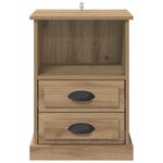 vidaXL Cabinet de chevet avec tiroir chêne artisanal 43 x 36 x 60 cm
