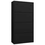 vidaXL Armoire à casiers Noir 90x40x180 cm Acier